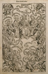 Dieu en gloire avec des saints, illustration du 